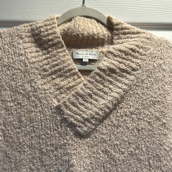 Michael Stars Cream Rory Oversized Short Sleeve Sweater Vest XS Beige - Picture 5 of 9